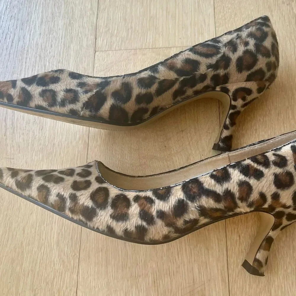 Handmade Women's leopards heels